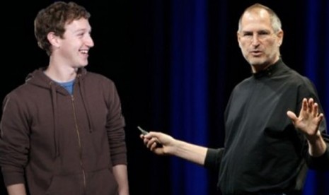 Mark Zuckerberg dan Steve Jobs