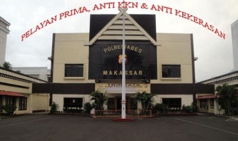 Markas Polrestabes Makassar.