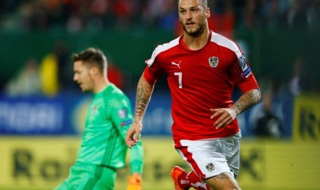 Pemain timnas Austria Marko Arnautovic