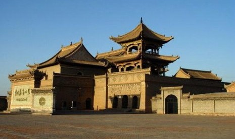 Masjid Agung Tongxin, Cina, yang dibangun dengan ciri khas arsitektur Cina. 