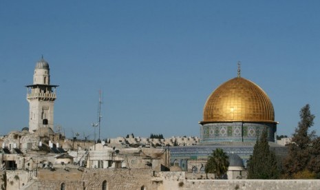 Masjid Al Aqsha lokasi rangkaian Isra Miraj Rasulullah SAW (Ilustrasi). Isra Miraj merupakan salah satu tanda kekuasaan Allah SWT 