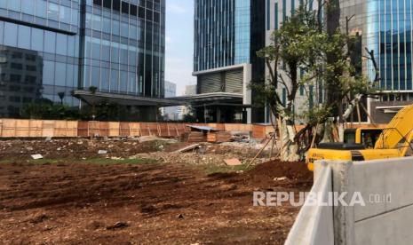 Masjid Al Hurriyah di kawasan Kebon Sirih, Kecamatan Menteng, Jakarta Pusat, Rabu (14/4/2022), kini sudah rata dengan tanah dibongkar oleh PT MNC Property Group. Lokasi tukar guling masjid pengganti di kawasan Pasar Minggu, Jakarta Selatan.