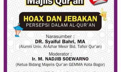 Masjid Alumni IPB gelar kajian mengenai hoax dalam Alquran. 