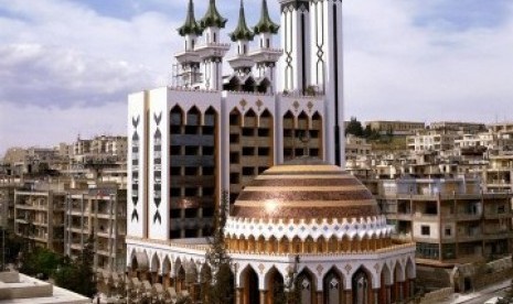  Masjid Ar-Rahman di kota Aleppo, Suriah.