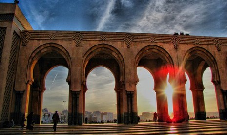 Masjid Hasan II di Casablanca, Maroko.