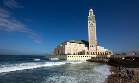 Masjid Hasan II di Casablanca, Maroko.