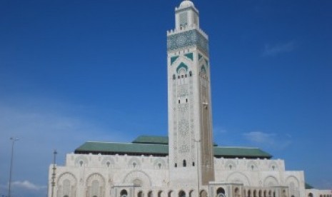 Cahaya Peradaban Islam di Afrika Barat . Foto: Masjid Hasan II, simbol kebesaran Islam di Maroko