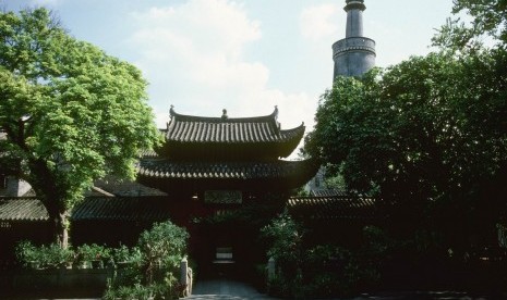 Masjid Huaisheng (Memorial Mosque) di Kota Guangzhou, Cina.