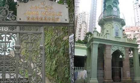 Masjid Jamia di Shelley Street, Hongkong. Salah satu masjid dengan nilai hostoris tinggi.