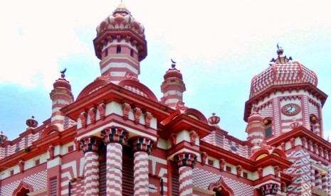 Masjid Jamiul Alfar Kolombo, Sri Langka.