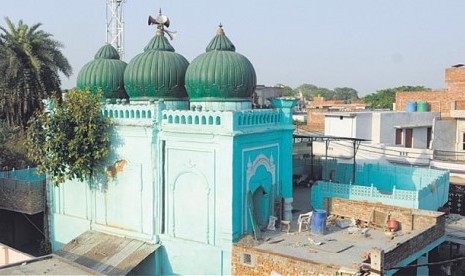 masjid jin, di salah satu kota di India.