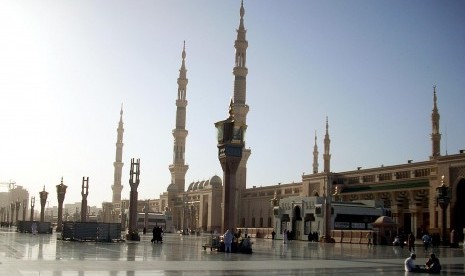 Masjid Nabawi di Madinah, Arab Saudi.