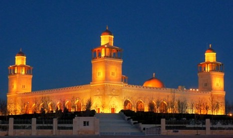  Masjid Raja Hussein di Amman, Yordania.