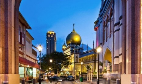 Ilustrasi. Masjid Sultan di Kampung Glam, Singapura. Masjid di Singapura Sediakan Tempat Penampungan Sementara Tunawisma