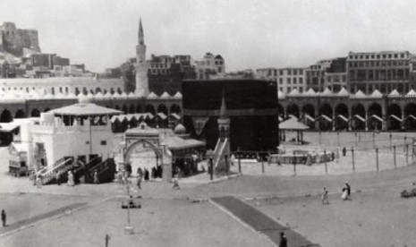 Sejarah Wabah di Dunia Islam. Masjidil Haram tahun 1925. Ilustrasi