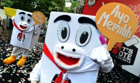 Maskot Pemilu 2014 (ilustrasi)