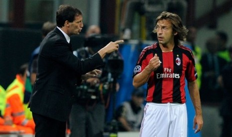 Massimiliano Allegri dan Andrea Pirlo.