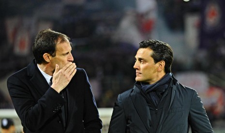 Massimiliano Allegri (kiri) dan Vincenzo Montella (kanan)