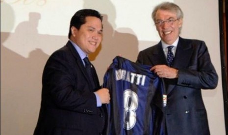 Massimo Moratti dan Erick Thohir