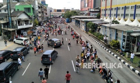 Kawasan sekitar LTC Glodok. PSBB Jakarta akan menyebabkan sejumlah toko di LTC Glodok tidak bisa dibuka.