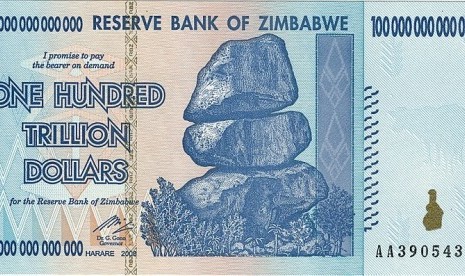 Mata uang dolar Zimbabwe. Bank sentral Zimbabwe sedang menjajaki penggunaan mata uang digital.