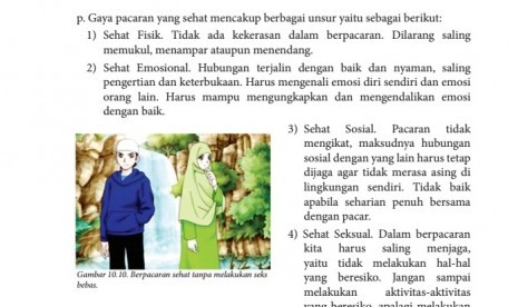 Materi gaya pacaran sehat di buku pendidikan jasmani olahraga dan kesehatan untuk kelas XI kurikulum 2013