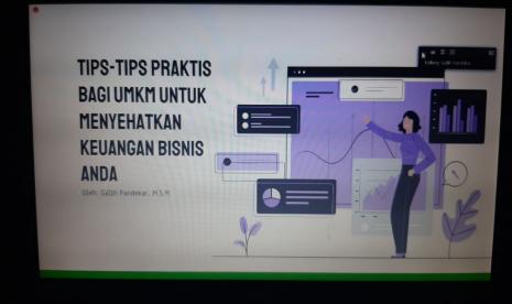 Materi Tips Bagi UMKM Menyehatkan Keuangan Bisnisnya, disampaikan Galih Pandekar, dosen Departemen Manajemen FEB Universitas Indonesia, dalam acada Webinar yang digelar Jawara Depok, Selasa (3/11). 