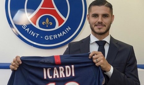 Mauro Icardi berseragam PSG. 