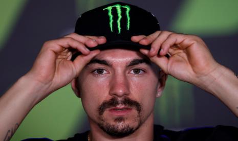 Pembalap MotoGP dari tim Monster Energy Yamaha, Maverick Vinales.