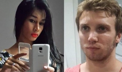 Mayang Prasetyo, transgender asal Indonesia (kiri) dan pasangannya Marcus Volke. Mayang terbunuh pada Oktober 2014 di Brisbane, Australia (Ilustrasi)