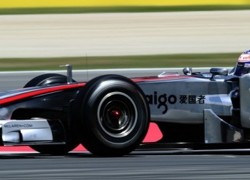 McLaren Mercedes - Jenson Button, Inggris di Montmelo racetrack, Montmelo, Spain.(AP Photo/Manu Fernandez)