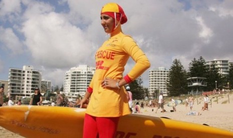 Mecca Laalaa di pantai Cronulla, tahun 2016.