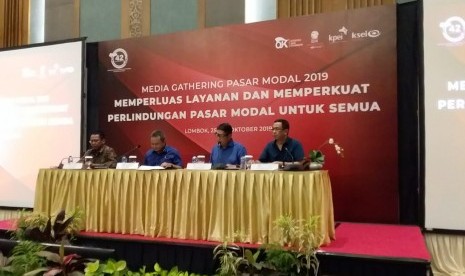 Media gathering pasar modal bersama pemangku kepentingan, Jumat (25/10). 