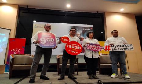 Media update buka bersama Indosat di Bandung, Senin malam (18/3/2024).