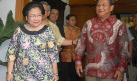 Megawati Soekarnoputri dan Prabowo Subianto (ilustrasi).