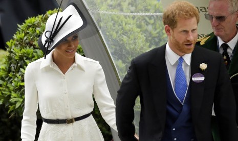 Meghan Markle dan Pangeran Harry di acara Royal Ascot.