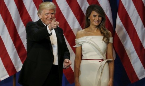 Melania Trump dan Donald Trump.