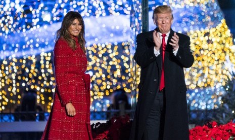 Melania Trump dan Presiden Donald Trump.