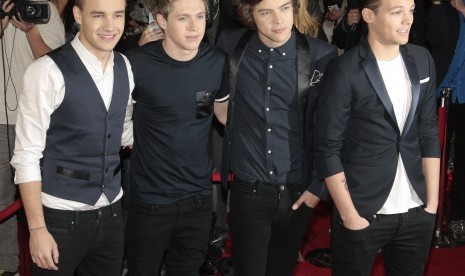 Members of the band One Direction (L-R), Liam Payne, Niall Horan, Harry Styles and Louis Tomlinson, arrive for Fox's 