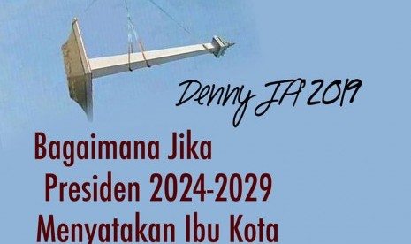 Meme ibu kota pindah karta Denny JA.