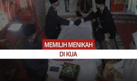 Memilih Nikah di KUA (Ilustrasi). Menikah di KUA tak digemari milenial Depok, justru diisi janda, duda hingga lansia.