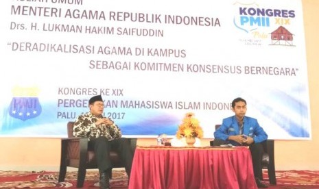 Menag Lukman Hakim Saifuddin di Kongres XIX PMII