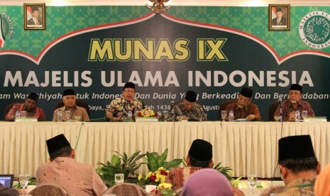 Menag Lukman Hakim Saifuddin di Munas IX MUI, Selasa (25/8).