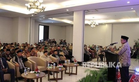 Menag Lukman Hakim Saifuddin memberikan sambutan pada Muktamar ke 40 Al Irsyad Al Islamiyyah (Ilustrasi)