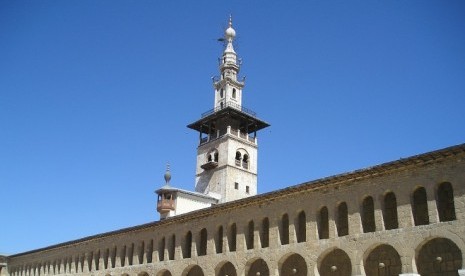 Mengenal Muawiyah bin Abu Sufyan. Foto Ilustrasi: Menara Masjid Umayyah Damaskus, Suriah.