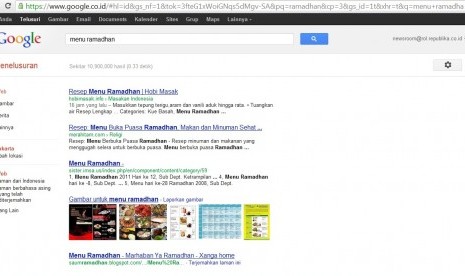 mencari menu ramadhan di google