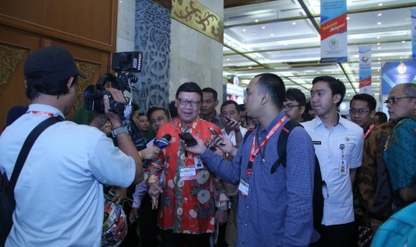 Mendagri Tjahjo Kumolo di sela acara Opening Ceremony International Public Service Forum 2018 di Jakarta Convention Center Senayan, Rabu (7/11)