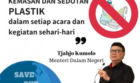 Mendagri Tjahjo Kumolo kampanye pengurangan sampah plastik