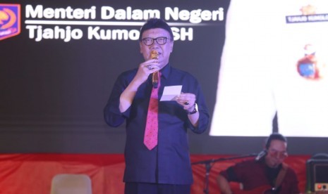 Mendagri Tjahjo Kumolo membacakan puisi untuk merayakan 74 tahun kemerdekaan Indonesia