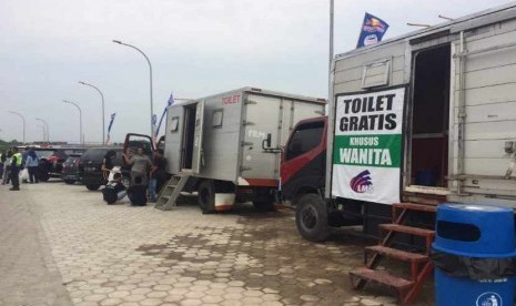 Mengantisipasi membeludaknya kebutuhan pemudik dalam urusan toilet, rest area km 86 tol Cipali menambah penyediaan toilet dengan toilet mobil.